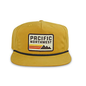 NORTHWEST VIBES RETRO 5-PANEL SNAPBACK HAT MUSTARD