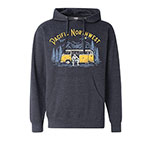 NORTHWEST VIBES SASQUATCH BUS HOODIE NAVY