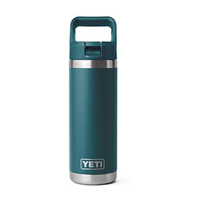 Yeti Rambler 18 Oz Water Bottle with Straw Cap Agave Teal