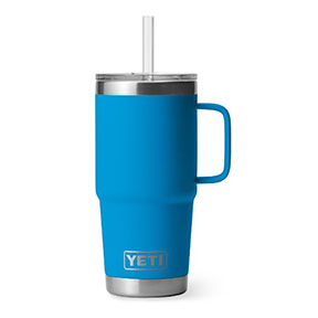 Yeti Rambler 25oz Straw Mug with Straw Lid Big Wave Blue