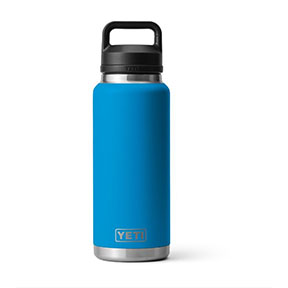 Yeti Rambler 36oz Water Bottle with Chug Cap Big Wave Blue