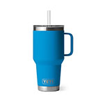 Yeti Rambler 35oz Straw Mug with Straw Lid Big Wave Blue