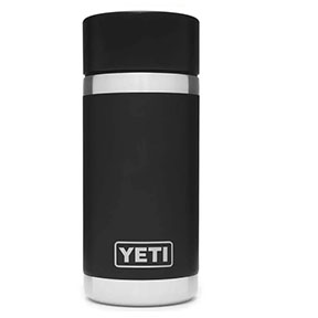 YETI RAMBLER 12 OZ BOTTLE WITH HOTSHOT CAP - BLACK