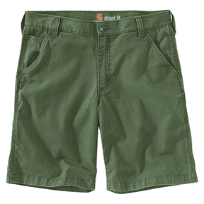 CARHARTT RUGGED FLEX RELAXED FIT CANVAS WORK SHORT- DUSTY OLIVE