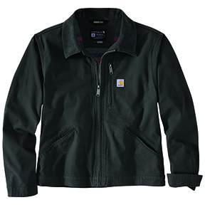 WOMEN'S CARHARTT RUGGED FLEX LOOSE FIT CANVAS DETROIT JACKET- BLACK