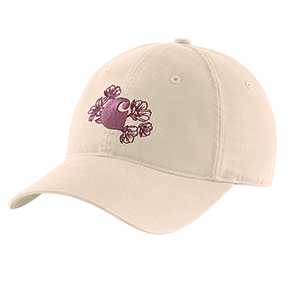 WOMEN'S CARHARTT CANVAS FLORAL GRAPHIC CAP- STONE ASH