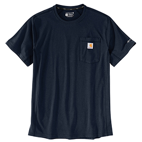 CARHARTT FORCE RELAXED FIT SHORT SLEEVE POCKET T-SHIRT- NAVY