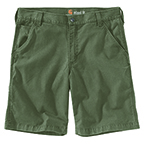 CARHARTT RUGGED FLEX RELAXED FIT CANVAS WORK SHORT- DUSTY OLIVE