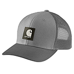 CARHARTT RUGGED FLEX MESH-BACK LOGO CAP- ASPHALT