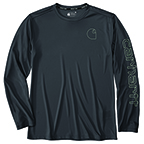 CARHARTT FORCE SUN DEFENDER LONG SLEEVE LOGO GRAPHIC T-SHIRT- STEEL