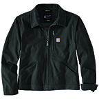 WOMEN'S CARHARTT RUGGED FLEX LOOSE FIT CANVAS DETROIT JACKET- BLACK