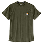 CARHARTT FORCE RELAXED FIT SHORT SLEEVE POCKET T-SHIRT- BASIL HEATHER