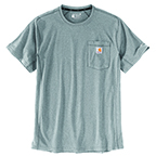 CARHARTT FORCE RELAXED FIT SHORT SLEEVE POCKET T-SHIRT- HEATHER GREY