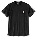 CARHARTT FORCE RELAXED FIT SHORT SLEEVE POCKET T-SHIRT- BLACK