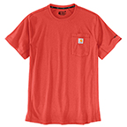 CARHARTT FORCE RELAXED FIT SHORT SLEEVE POCKET T-SHIRT- TANAGER RED