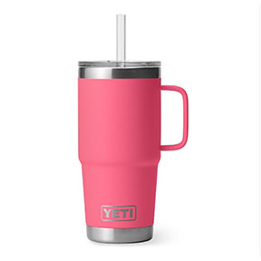 Yeti Rambler 25oz Straw Mug with Straw Lid, Tropical Pink