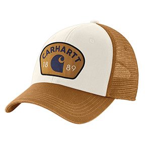 CARHARTT CANVAS MESH-BACK 1889 PATCH CAP- CARHARTT BROWN