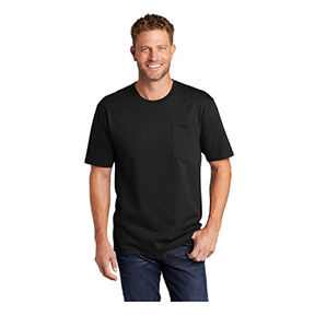 CORNERSTONE WORKWEAR POCKET TEE- BLACK
