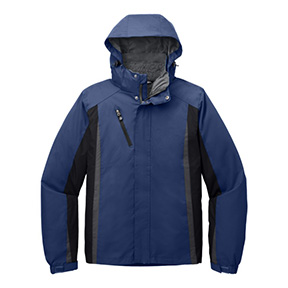 PORT AUTHORITY COLORBLOCK 3-IN-1 JACKET- ADMIRAL BLUE/BLACK/MAGNET