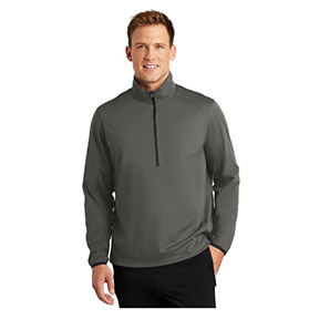 PORT AUTHORITY ACTIVE 1/2-ZIP SOFT SHELL JACKET- GREY STEEL