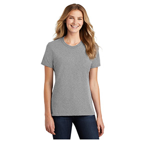 PORT & COMPANY WOMEN'S CORE BLEND TEE- ATHLETIC HEATHER