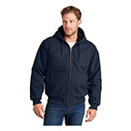 CORNERSTONE WASHED DUCK INSULATED HOODED JACKET- NAVY
