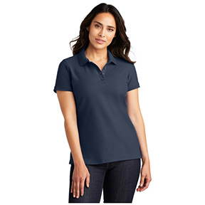 PORT AUTHORITY WOMEN'S CORE CLASSIC PIQUE POLO- RIVER BLUE NAVY