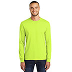 Port & Company® Long Sleeve Core Blend Tee Safety Green