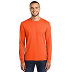 Port & Company® Tall Long Sleeve Core Blend Tee Safety Orange