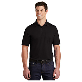 SPORT-TEK MICROPIQUE SPORT-TEK POKCET POLO- BLACK