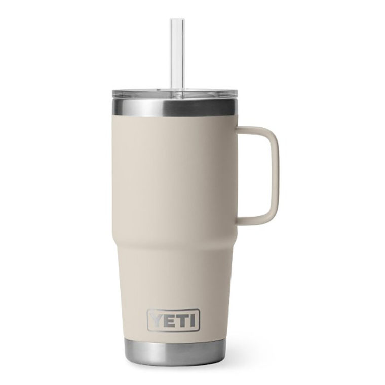WORK 'n MORE - Yeti Rambler 25oz Straw Mug with Straw Lid Cape Taupe