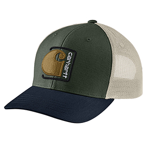 CARHARTT MESH-BACK "C" PATCH CAP- FORESTRY GREEN