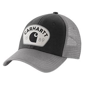CARHARTT CANVAS MESH-BACK 1889 PATCH CAP- ASPHALT