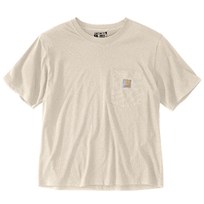 CARHARTT WOMEN'S TENCEL FIBER LOOSE FIT SHORT SLEEVE T-SHIRT- OAT MILK