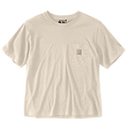 CARHARTT WOMEN'S TENCEL FIBER LOOSE FIT SHORT SLEEVE T-SHIRT- OAT MILK
