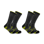 CARHARTT MIDWEIGHT SYNTHETIC WOOL BLEND BOOT SOCK 2-PACK- CHARCOAL