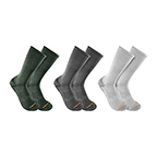 CARHARTT MIDWEIGHT TENCEL CREW SOCK 3-PACK- ASSORTED