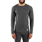 CARHARTT FORCE BASE LAYER THERMAL SHIRT POLY-WOOL- BLACK HEATHER