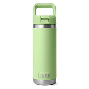 Yeti Rambler 18 oz Water Bottle with Straw Cap Key Lime