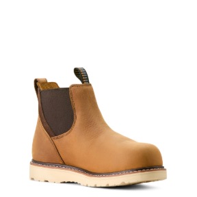 ARIAT WOMEN'S REBAR WEDGE CHELSEA WATERPROOF COMPOSITE TOE WORK BOOT-