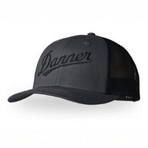 DANNER EMBROIDERED TRUCKER HAT- CHARCOAL/BLACK