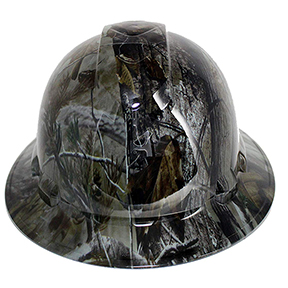 SLATE GRAY CAMO PATTERN FULL BRIM STYLE 4-POINT STANDARD RATCHET