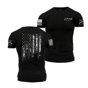 GRUNT STYLE 1776 FLAG T-SHIRT- BLACK