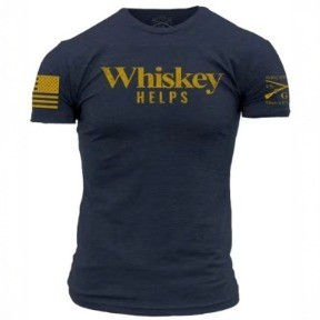 GRUNT STYLE WHISKEY HELPS T-SHIRT- NAVY