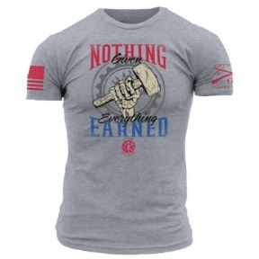GRUNT STYLE NOTHING GIVEN T-SHIRT- DARK HEATHER GRAY
