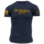GRUNT STYLE WHISKEY HELPS T-SHIRT- NAVY