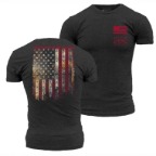 GRUNT STYLE RED BLOOD BLUE COLLAR T-SHIRT- CHARCOAL