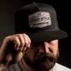 GRUNT STYLE OLD GLORY PATCH FLAT BILL HAT- BLACK