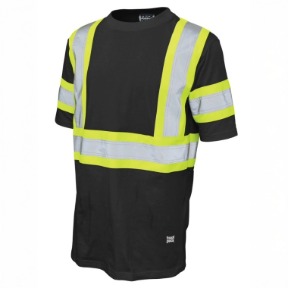 Tough Duck Cotton Jersey Short-Sleeve Safety T-Shirt-Black