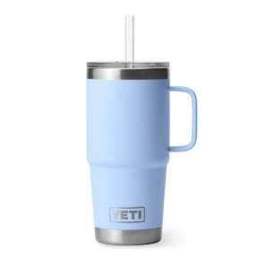 Yeti Rambler 25 Oz Straw Mug with Straw Lid Big Sky Blue